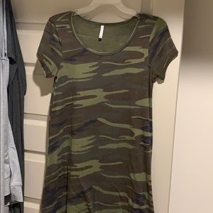 Short Sleeve Camo Dress